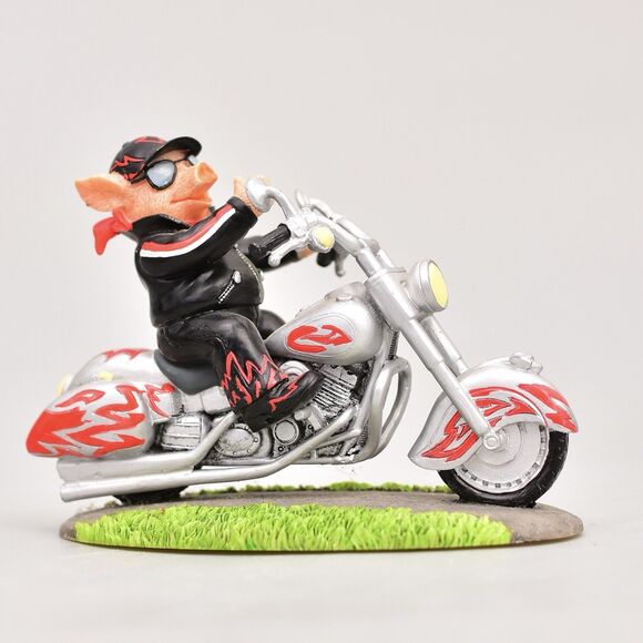 Road Hogs Collection Lot of 3 Harley Davidson Figurines Motorcycle Pigs Bike - Picture 6 of 6